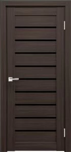 Межкомнатная дверь Легенда X-2 тон Грей Остекление Лакобель черное