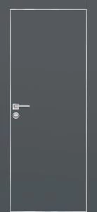 Межкомнатная дверь PX-1 AL кромка с 4-х ст. Графит матовый