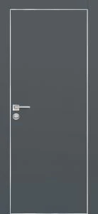 Межкомнатная дверь PX-1 AL кромка с 4-х ст. Графит матовый