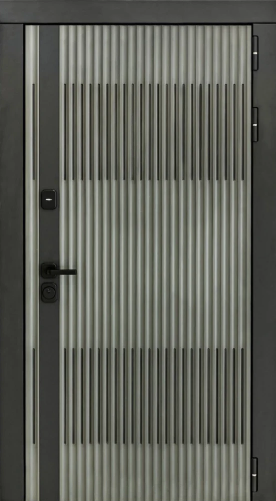 Входная дверь ДвериПРО Elfy Без фрезеровки Дуб пацифик горизонт DPRO198235 внешняя сторона