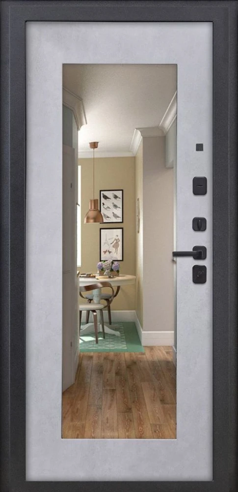 Входная дверь ДвериПРО Модель L-48 ФЛЗ-603 Бетон снежный DPRO198279 внутренняя сторона