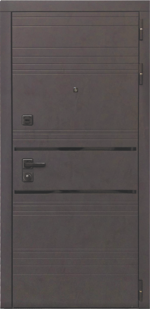 Входная дверь ДвериПРО L-43 Алиса (16мм, ПВХ софт грей, зеркало) DPRO197894 внешняя сторона